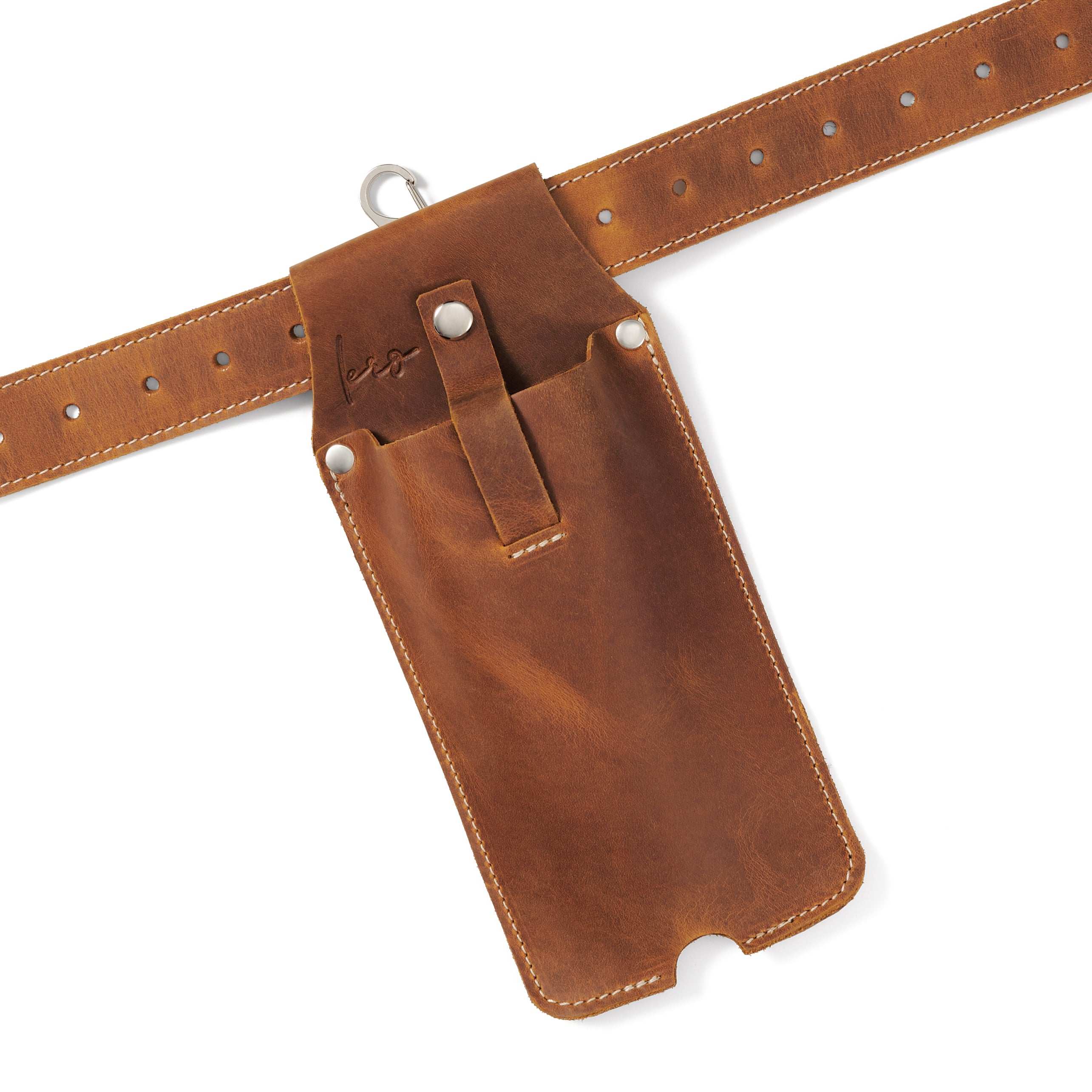 Personalized Leather Phone Holster, Full grain Leather phone case with belt loops, iPhone, Samsung holster