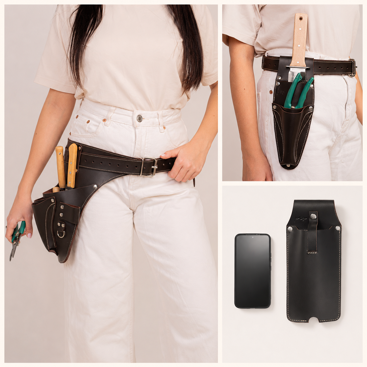 The Master Garden Belt plus Hori Hori sheath/Phone case