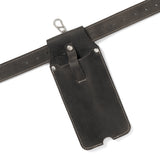 Personalized Leather Phone Holster with Belt, Full grain Leather phone case with belt loops, iPhone, Samsung holster